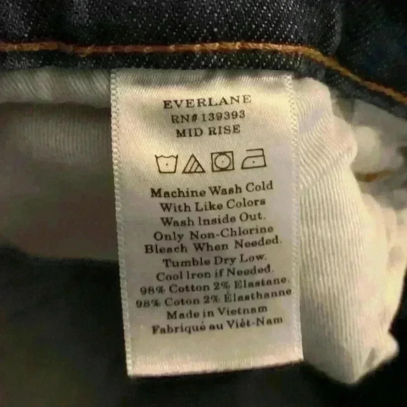 Everlane The Mid-Ride Skinny Jean ankle RN#139393 Womens size 26 - Picture 8 of 8